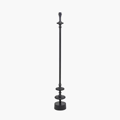 Emilio Matt Black Candlestick Floor Lamp Base