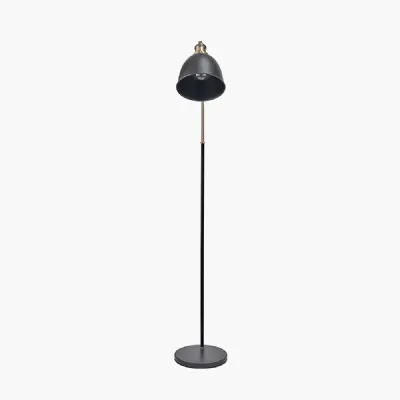 Augusto Black and Gold Task Floor Lamp