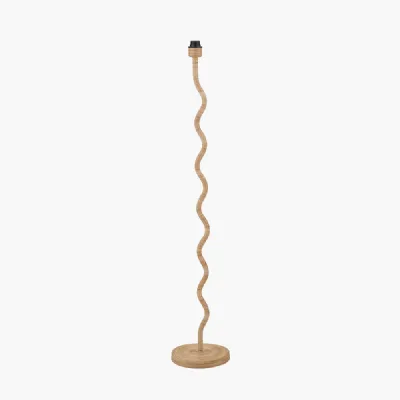 Palau Rattan Wave Floor Lamp Base
