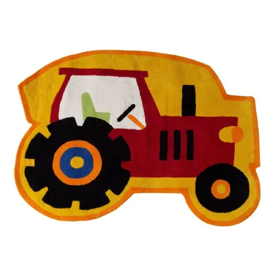Kids Colourful Tractor Rug