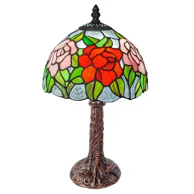 Rose Tiffany Table Lamp 34cm