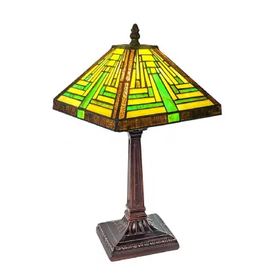 Pyramid Tiffany Style Table Lamp (Small) 38cm
