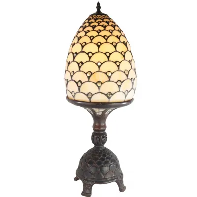 Jewelled Glass Egg On Zinc Alloy Stand Lamp
