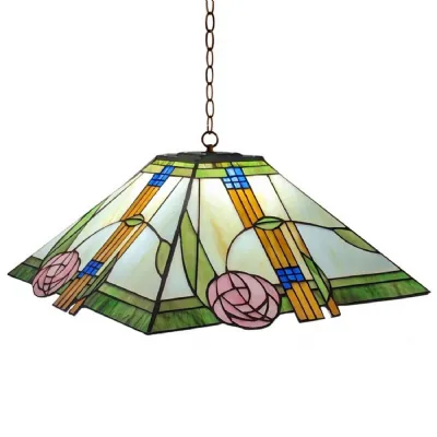 Glass Finish Zinc Alloy Hanging Mackintosh Pendant Lamp 40cm