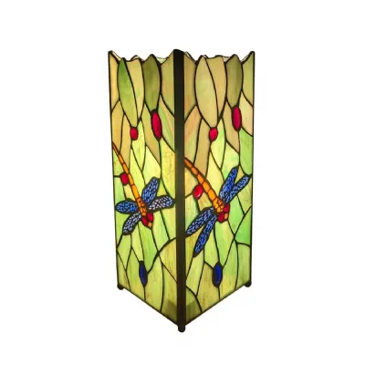 Dragonfly Tiffany Square Lamp 27cm