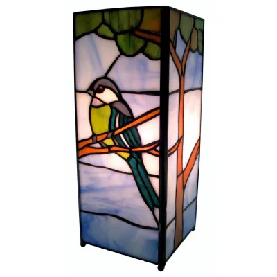 Blue Tit Square Lamp 27cm