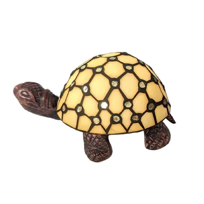 Turtle Tiffany Lamp (Cream) 22cm