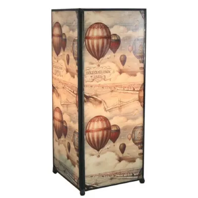 Hot Air Ballons Square Lamp Screen Printed 27cm