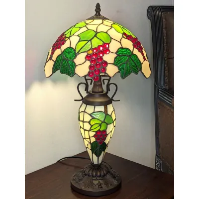 Multicolour Grape Designed Double Lights Table Lamp 56cm