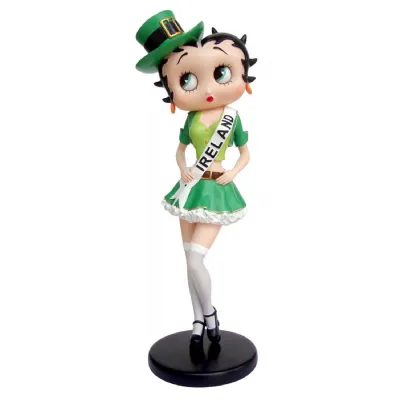 Modern Green Betty Boop Ireland Costume Decorative Figurine 32cm