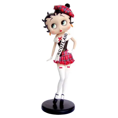 Modern Red Betty Boop Scotland Costume Decorative Figurine 31cm