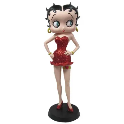 Garter Red Glitter Betty Boop Design Figurine 32cm
