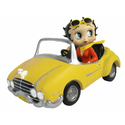 Betty Boop In Yellow Sports Car ** 30cm