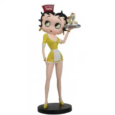 Betty Boop Diner Waitress Yellow Glitter