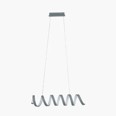 Matt Grey Spiral LED Pendant Ceiling Light