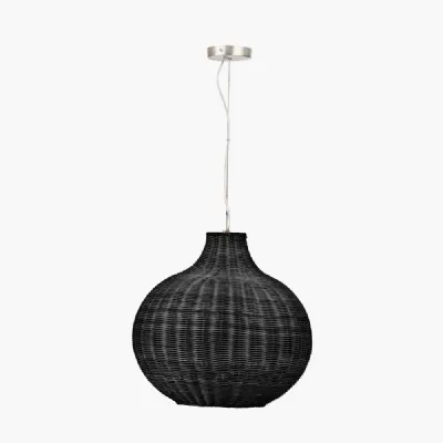 Allona Black Rattan Pendant