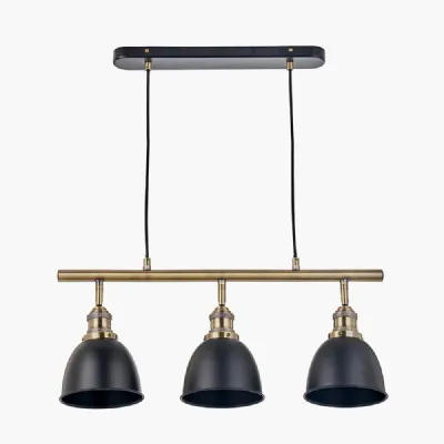 Augusto Black and Gold Task Bar Pendant