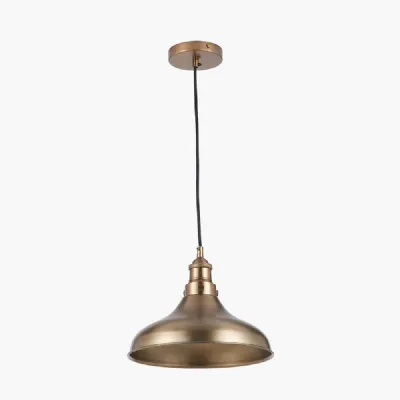 Ellis Antique Brass Cafe Metal Pendant