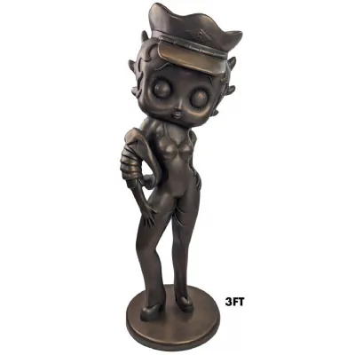 Betty Boop Biker Girl 108cm Imperial Bronze Finish