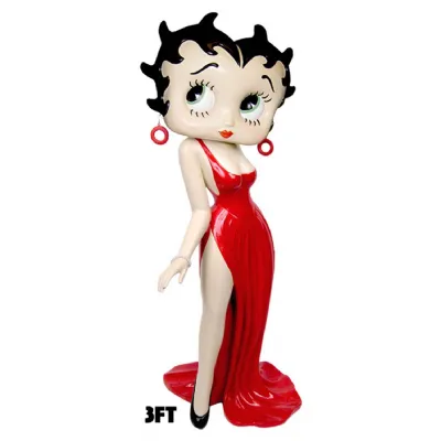 Red Dress Large Resin Betty Boop Figurine 3ft