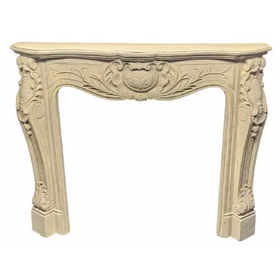 Carved Ornate Fire Place 146cm Roman Stone Finish