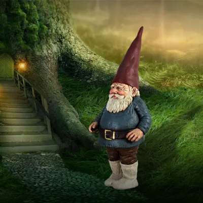 Large Traditional Garden Gnome Statue with Red Hat 124.5cm Tall