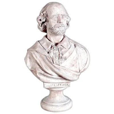 Roman Stone Finish William Shakespeare Bust Statue 79cm