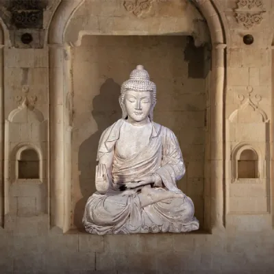 Large 100cm Tall Roman Stone Enchanting Buddha Statue