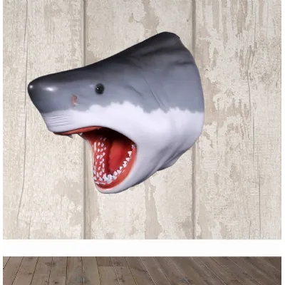 Great White Shark Head Polyresin Wall Decor 77cm