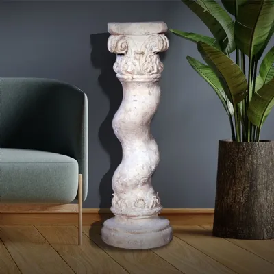 Roman Polystone Bernini Small Column 93cm