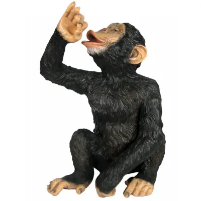 Modern Black and Bronze Chimp Wine Bottle Holder 69cm