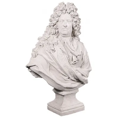 Stone Roman Finish Bust Statue Louis XIV 106cm