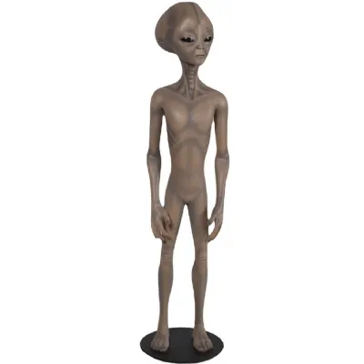Modern Grey Polyresin Roswell Alien Decorative Statue 122cm