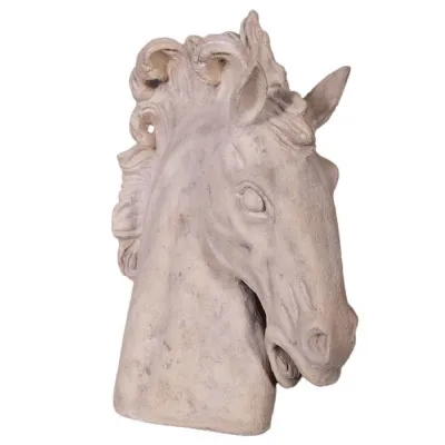 Horse Head Roman Stone Finish 46cm
