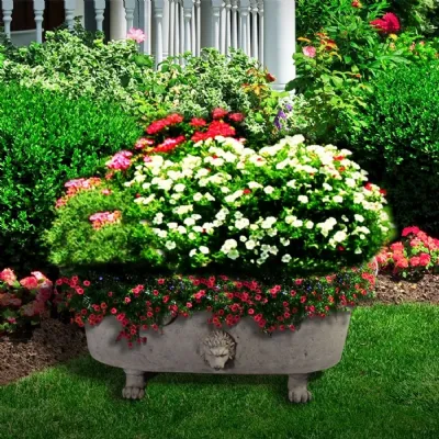 Roman Stone Nineteen Century Bath Tub Style Planter 112cm