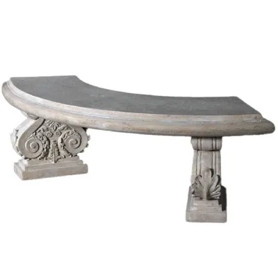 Curved Bench 149cm Roman Stone Finish