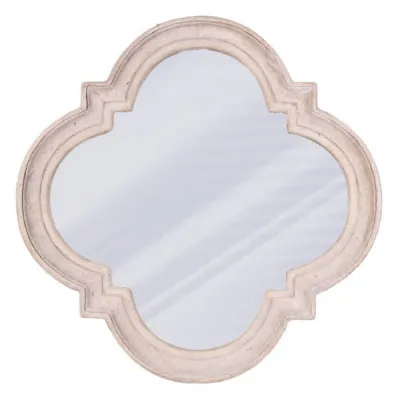 Quadrofoil Mirror 86cm Roman Stone Finish