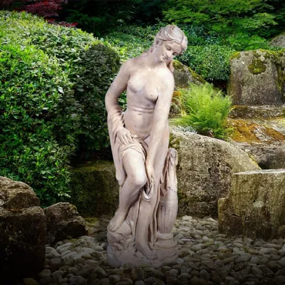 Classical Roman Stone Finish Bather Venus Garden Statue 111cm