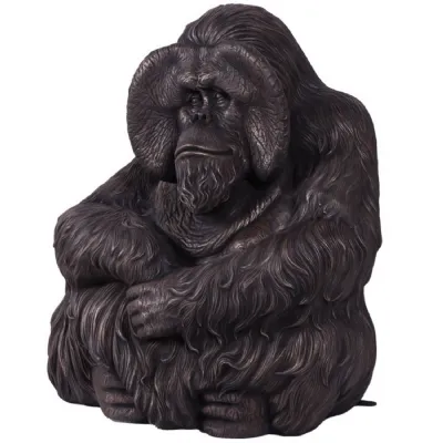Sitting Orangutan 87cm Imperial Bronze Finish