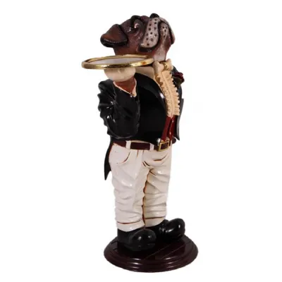 Sculpted Design Boxer Butler Stand with Tray 98cm