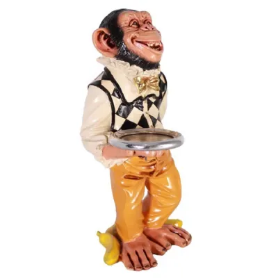 Chimp Monkey Butler Waiter 55cm