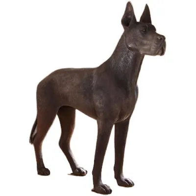 Great Dane Standing 130cm Polished Bronze Finish