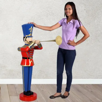 Fibreglass Toy Soldier With Trumpet Figure 122cm