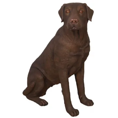 Sitting Labrador Brown 81cm