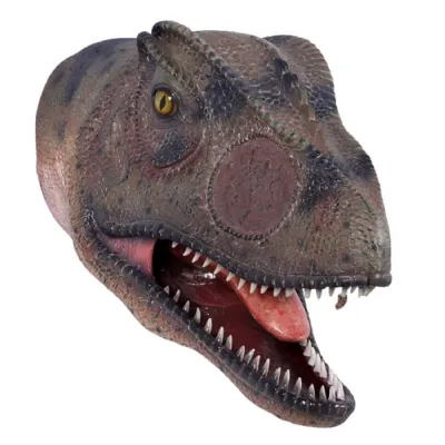 Allosaurus Head Mouth Open Wall Art Faux Taxidermy 70cm