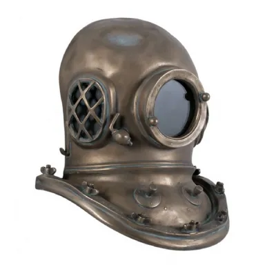 Diving Helmet Wall Decor Brass Finish 43cm