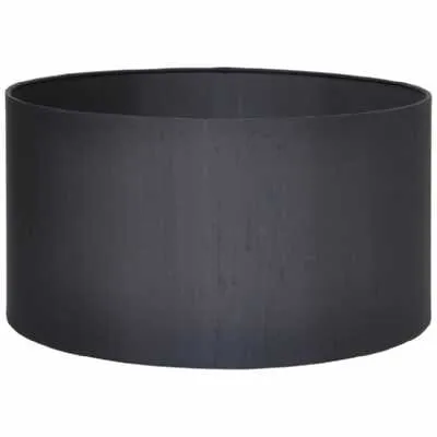 40cm Black Silk Cylinder Drum Shade