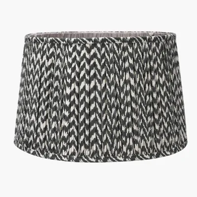 Vienna 50cm Black Chevron Mushroom Pleat Shade