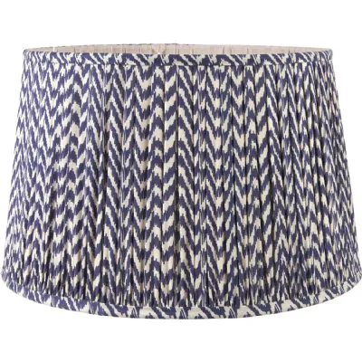 Vienna 50cm Blue Chevron Mushroom Pleat Shade