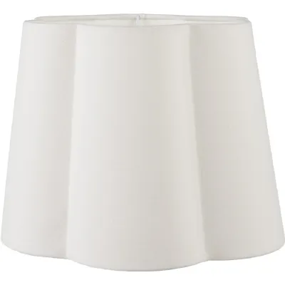 Posy 45cm White Handloom Tapered Scalloped Shade